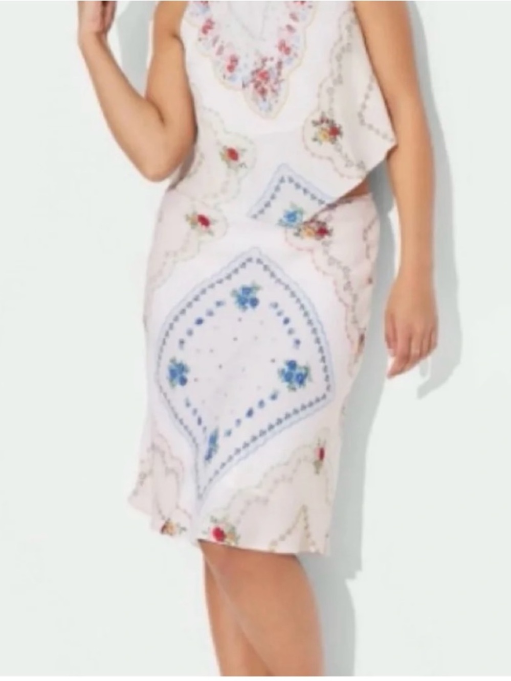NWT Wild Fable Slip Skirt Size M and Halter Top Size L In Vintage Handkerchief